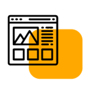 Website layout wireframe icon