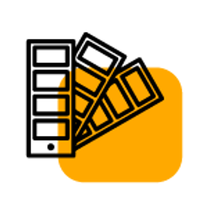Color swatch fan icon