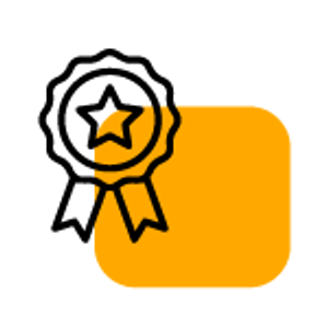 Award ribbon with star icon