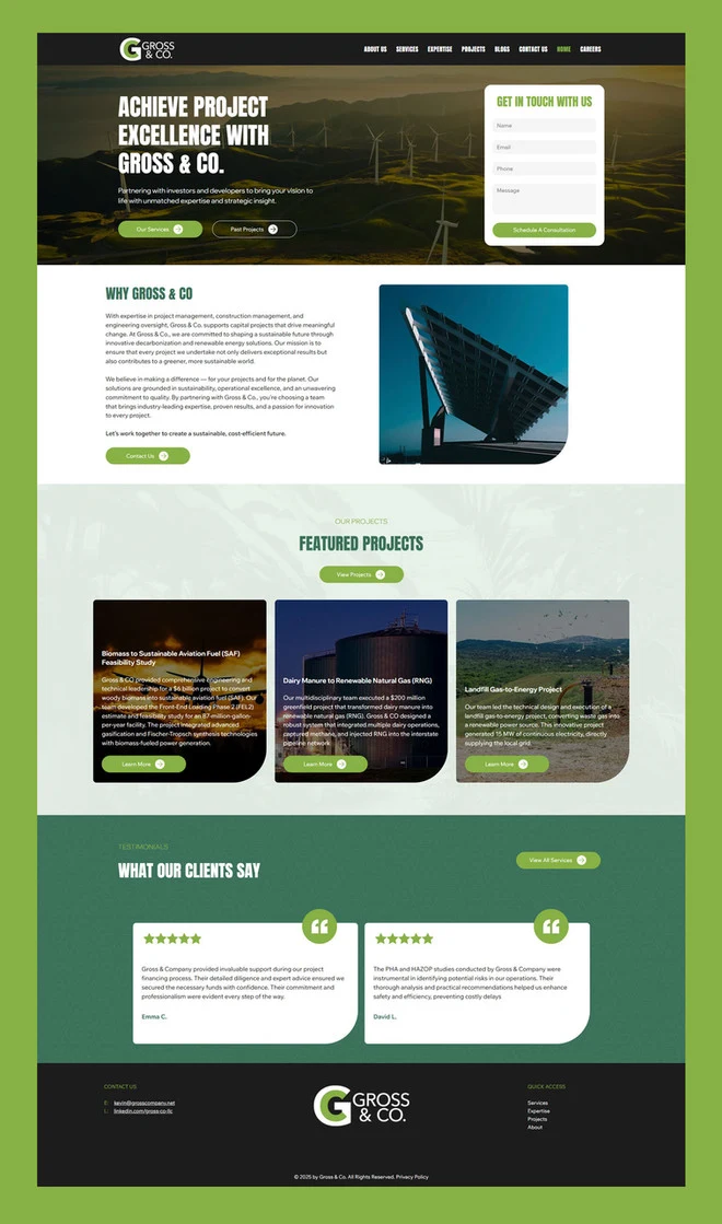 Website design example 1