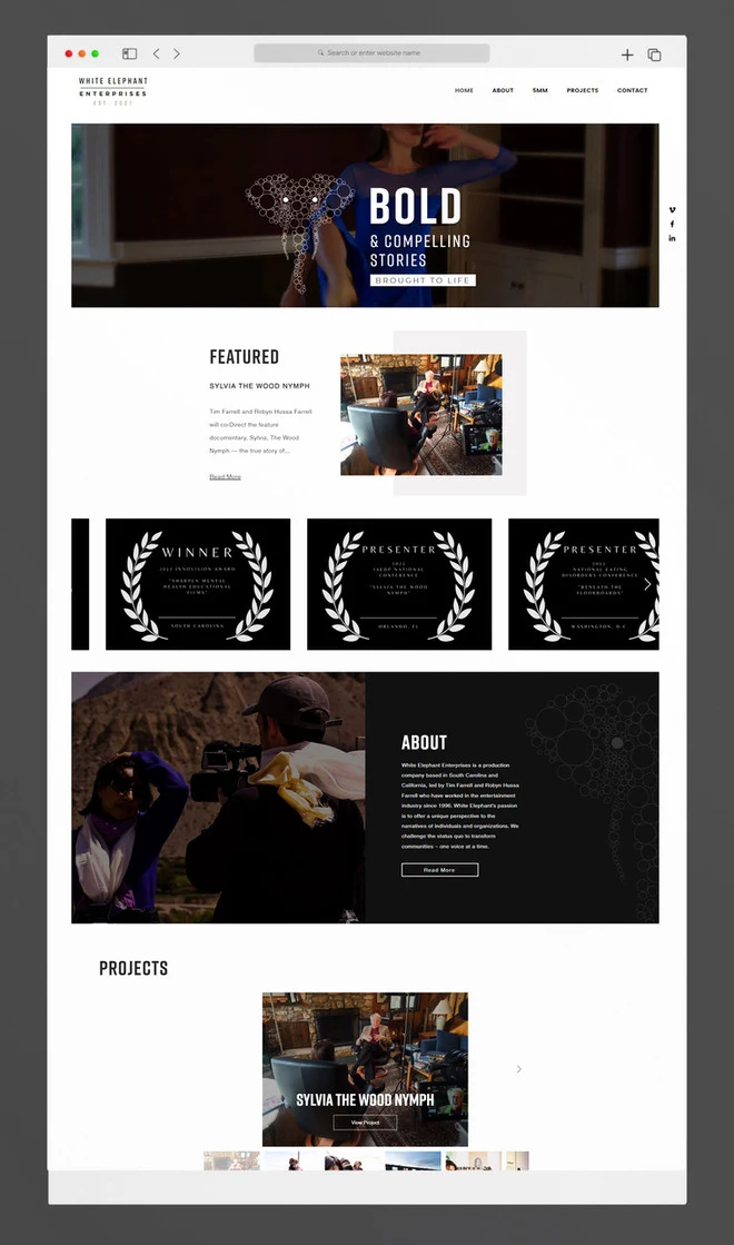 Website design example 9