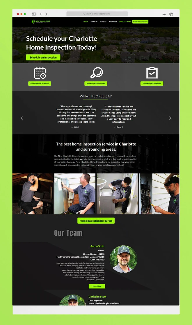 Website design example 10