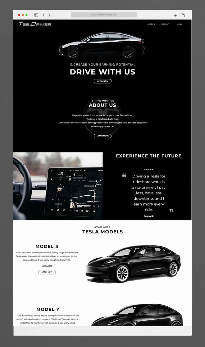 Website design example 12