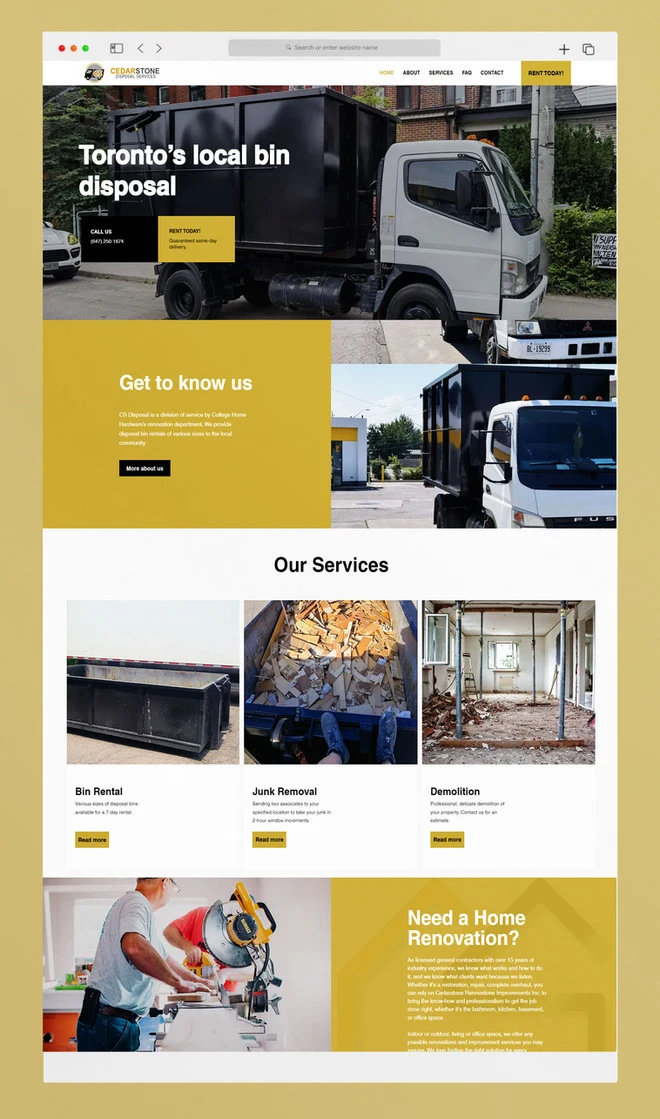 Website design example 17