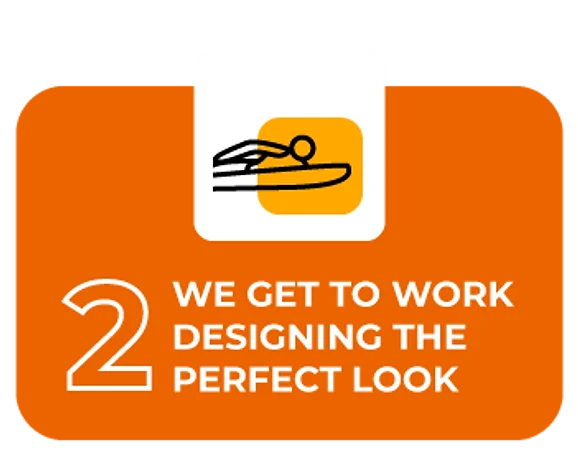 Step 2: we get to work designing the perfect look